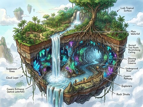 Floating Tropical Islands