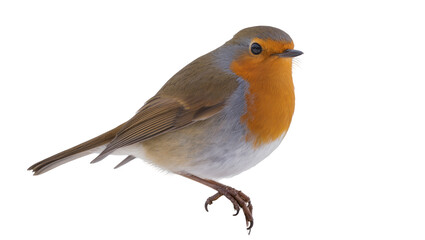 Fototapeta premium European Robin bird with orange breast and grey head