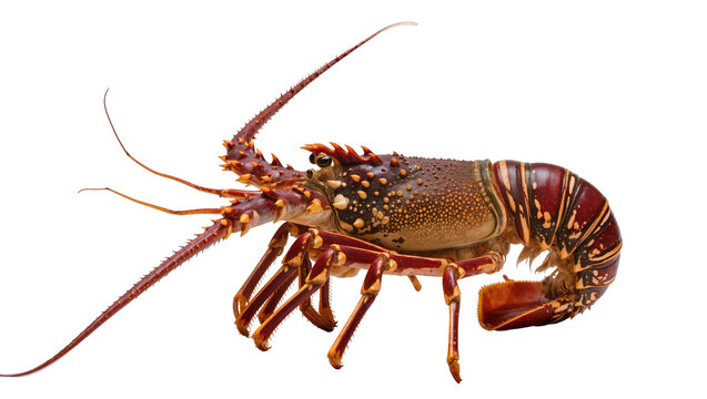Spiny Lobster Crustacean with Long Antennae and Claws