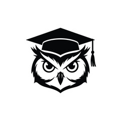 Fototapeta premium Owl wearing graduation cap.