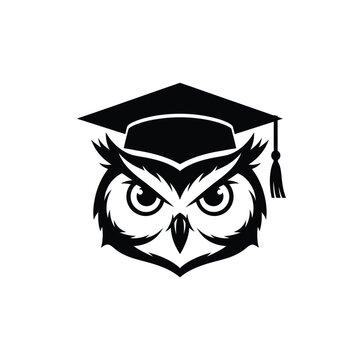 Owl wearing graduation cap.