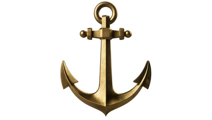 Antique brass anchor with ring and flukes © Sarah