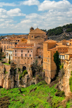 Spain. Cuenca. Castile La Mancha. Summer tourism and travel in Spain. Spanish Architecture and History. 	
