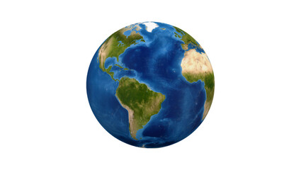 Planet Earth globe showing South America and Atlantic Ocean © Sarah