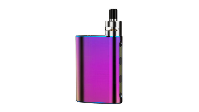 Metallic gradient vape mod with black mouthpiece