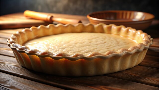 Tart dough in ceramic pan