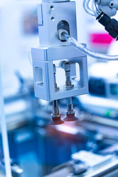 pneumatic piston sucker unit on industrial machine,automation compressed air factory production