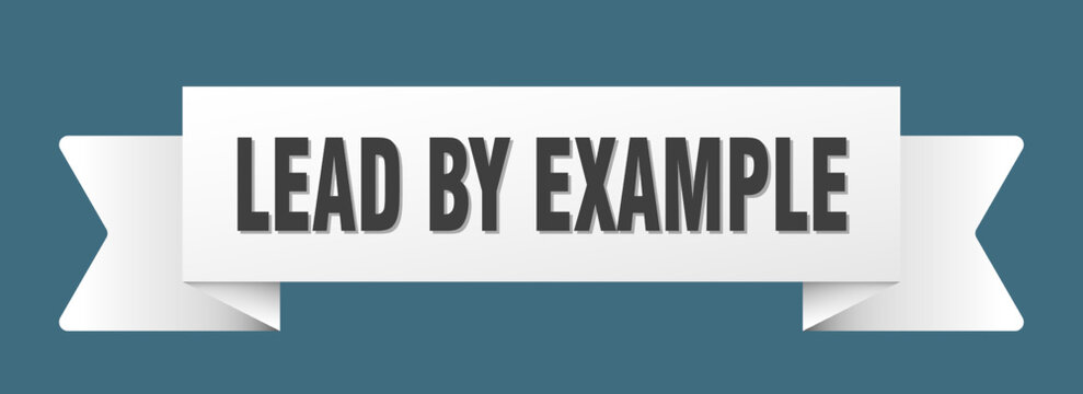lead by example ribbon isolated on transparent background. lead by example ribbon