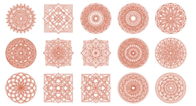 mandala patterns on white background pattern design