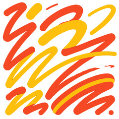 Fototapeta premium Colorful abstract brush stroke design with numbers