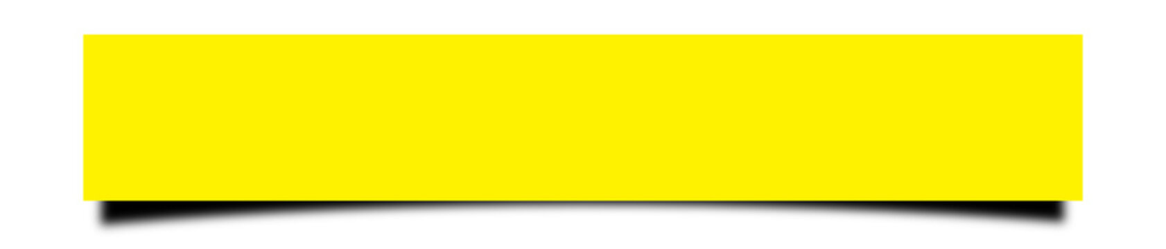 ratio 6;1. yellow background with shadow of rectangle isolated on transparent background