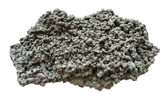 raw piece of chlorite quartz (quartz aggregates covered with fine-grained mass of chlorite) rock cutout on white background