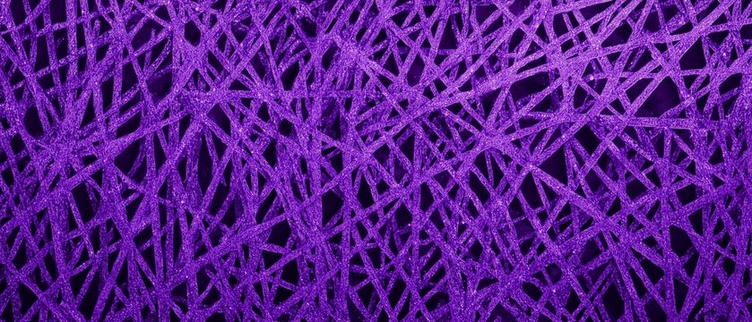 Purple crisscrossing tangled lines pattern with black background texture