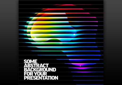 Abstract Neon Glowing Stripes Presentation Background