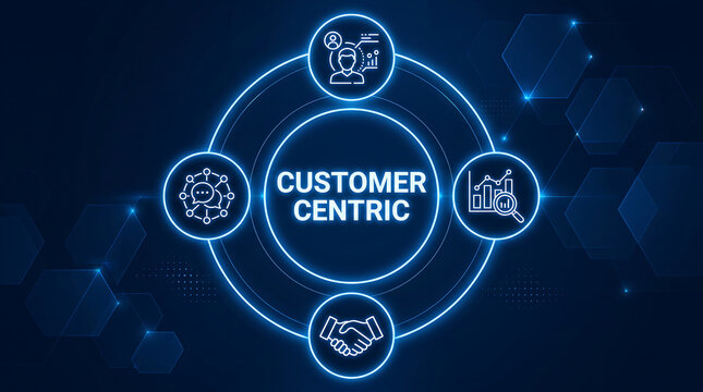 Customer centric concept, customer first in business strategy
