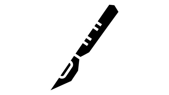 Scalpel black colour vector icon 