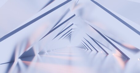 Naklejka premium Architecture background geometric arched interior 3d render