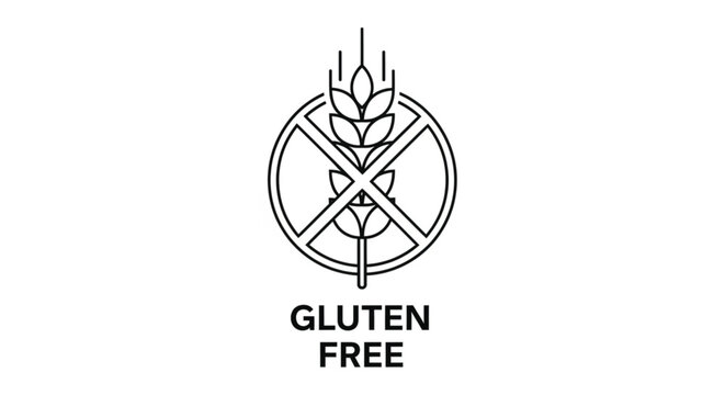 Gluten Free Food Symbol Illustration.