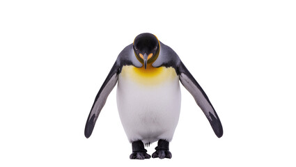King penguin with yellow neck and white belly © Julia