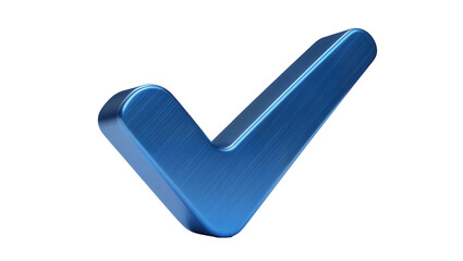 Blue metallic checkmark symbol © Lisa