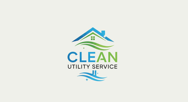 Clean utility service logo design.