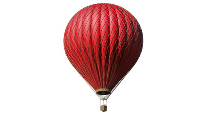 Red hot air balloon with intricate netting detail © Lisa