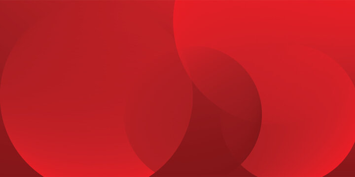 Modern Red Abstract Background with Overlapping Circles and Geometric Accents. futuristic technology concept