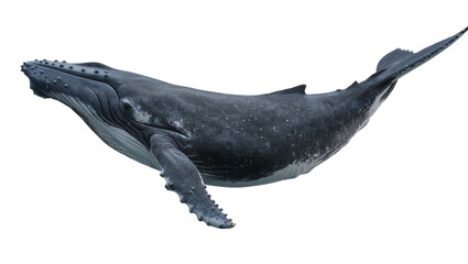 Humpback whale swimming with pectoral fins extended © Hannah
