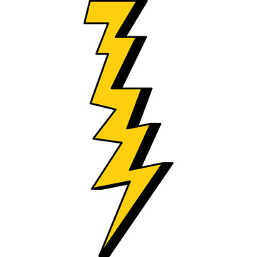 Yellow Lightning Bolt Icon