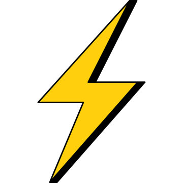 Yellow Lightning Bolt Icon