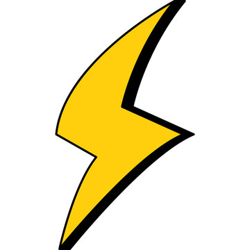 Yellow Lightning Bolt Icon
