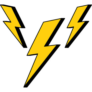 Yellow Lightning Bolt Icon