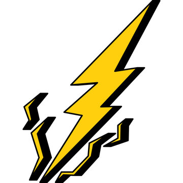 Yellow Lightning Bolt Icon