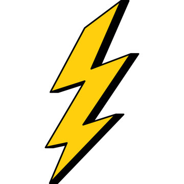 Yellow Lightning Bolt Icon