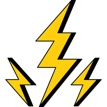 Yellow Lightning Bolt Icon