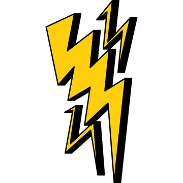 Yellow Lightning Bolt Icon