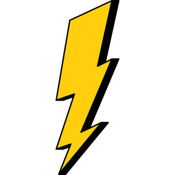 Yellow Lightning Bolt Icon