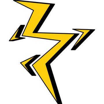 Yellow Lightning Bolt Icon