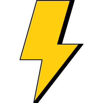 Yellow Lightning Bolt Icon