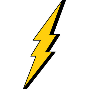 Yellow Lightning Bolt Icon