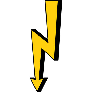 Yellow Lightning Bolt Icon