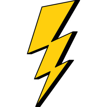 Yellow Lightning Bolt Icon