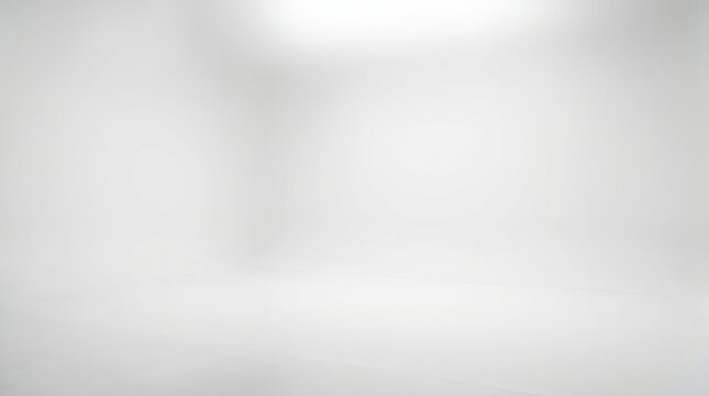 Minimalist 3D render background of empty product photography backdrop studio curve with clean white cyclorama wall and soft lighting