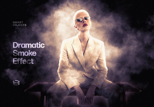 Dramatic Smoke Photo Effect &ndash; Vapor for Album Cover & Social Media (PSD)