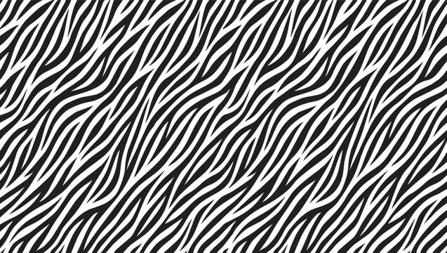 Vector illustration of a Seamless Zebra Pattern Background