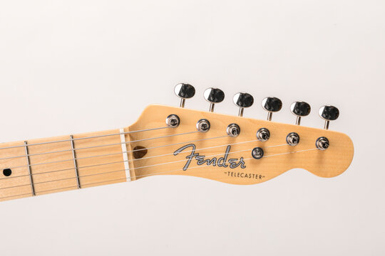 Fender Telecaster electric guitar head detail