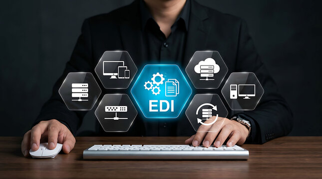EDI electronic data interchange business automation and computer network server