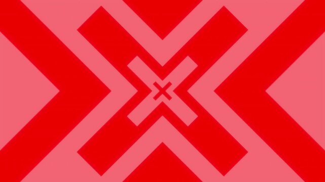 Concentric X-shapes zoom background video, seamless looping animation