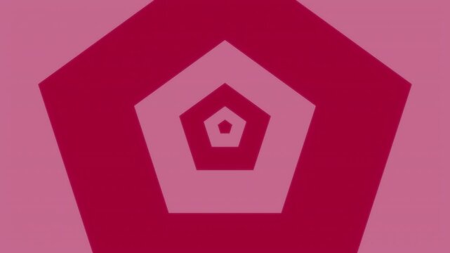 Concentric pentagons zoom background video, seamless looping animation