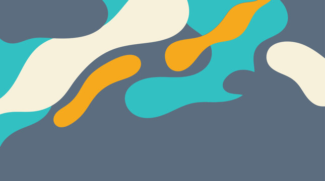 Abstract organic shapes in a modern flat design style, graphic element for backgrounds